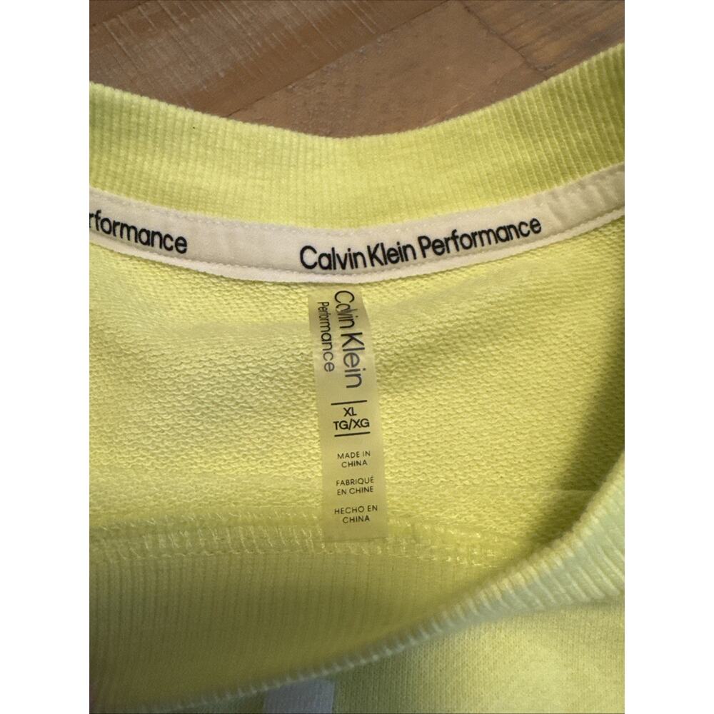 Calvin Klein Women Sweatshirt XL Long Sleeve Athleisure Casual Bright Green - Picture 4 of 6